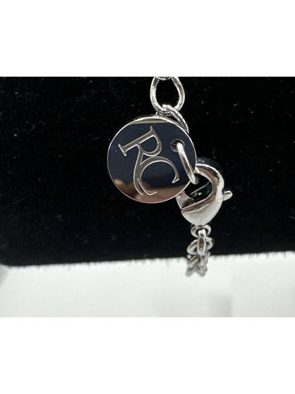 rustic cuff silver tone side ways cross chain link 7” - Picture 4 of 7